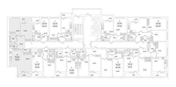 Квартира 76,4 м², 2-комнатная - изображение 2