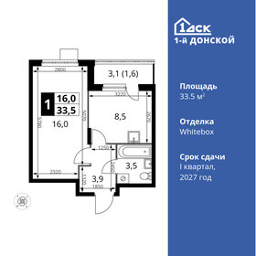 34,5 м², 1-комнатная квартира 6 650 000 ₽ - изображение 82