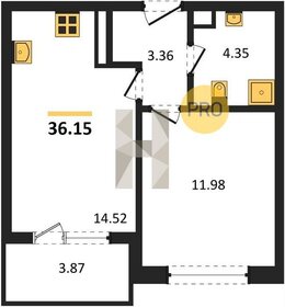 Квартира 36,2 м², 1-комнатная - изображение 1