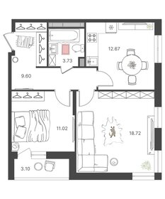 72,8 м², 2-комнатная квартира 6 200 000 ₽ - изображение 8