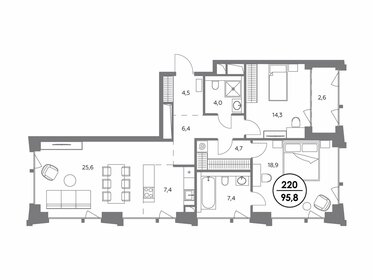 92,2 м², 2-комнатная квартира 72 745 800 ₽ - изображение 28