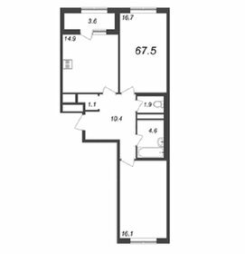 Квартира 68,1 м², 2-комнатная - изображение 5