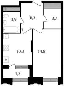 37,7 м², 1-комнатная квартира 12 500 000 ₽ - изображение 50
