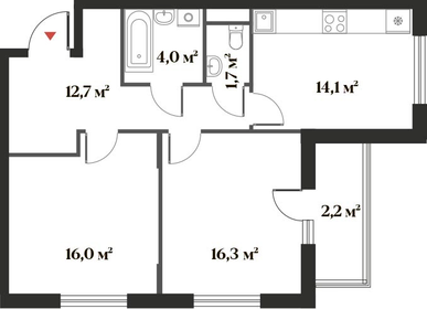 Квартира 67 м², 2-комнатная - изображение 1