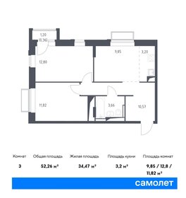 Квартира 52,3 м², 2-комнатная - изображение 1