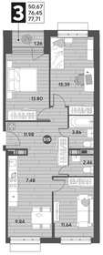 77,7 м², 3-комнатная квартира 11 734 210 ₽ - изображение 6