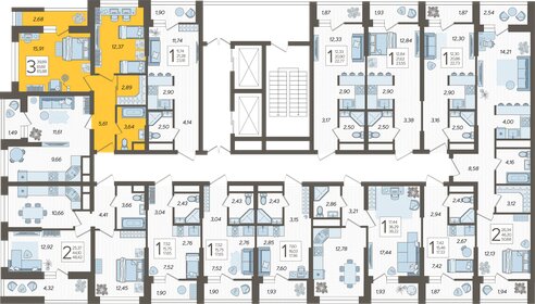 68 м², 3-комнатная квартира 13 800 000 ₽ - изображение 183