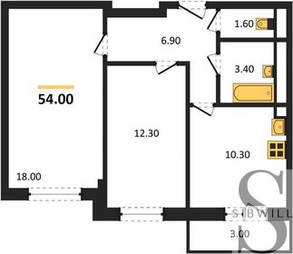 54 м², 2-комнатная квартира 6 200 000 ₽ - изображение 37