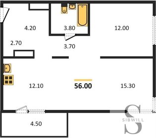 56 м², 2-комнатная квартира 4 400 000 ₽ - изображение 29