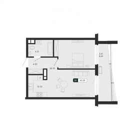 43,2 м², 2-комнатная квартира 13 173 885 ₽ - изображение 10