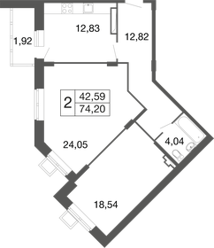 79 м², 3-комнатная квартира 14 000 000 ₽ - изображение 34