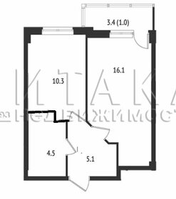 Квартира 37 м², 1-комнатная - изображение 5