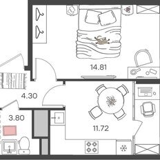 Квартира 34,6 м², 2-комнатная - изображение 2