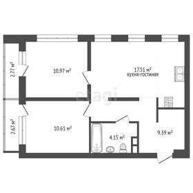Квартира 53,4 м², 2-комнатная - изображение 1
