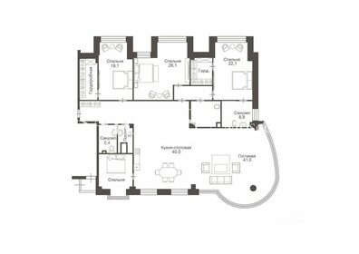 Квартира 235,8 м², 5-комнатная - изображение 4