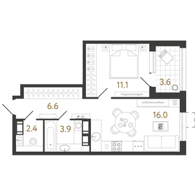 46 м², 2-комнатная квартира 7 400 000 ₽ - изображение 95