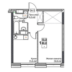 42,5 м², 1-комнатная квартира 7 599 000 ₽ - изображение 51