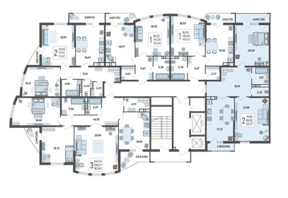 80,6 м², 2-комнатная квартира 18 000 000 ₽ - изображение 121