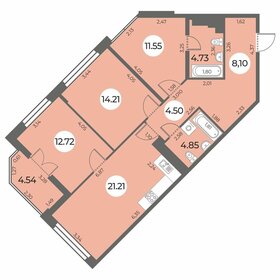 Квартира 84,1 м², 3-комнатная - изображение 1