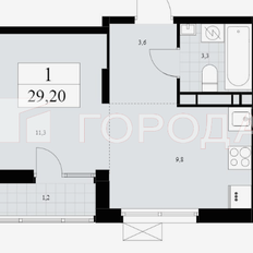 Квартира 29,3 м², 1-комнатная - изображение 1