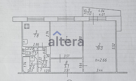 61,6 м², 3-комнатная квартира 7 850 000 ₽ - изображение 54