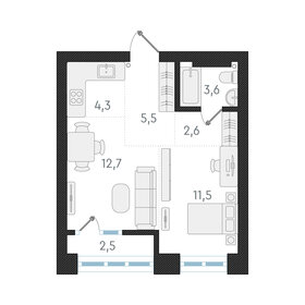 42,5 м², 2-комнатная квартира 4 390 000 ₽ - изображение 115