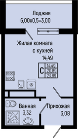 21,8 м², квартира-студия 7 444 991 ₽ - изображение 11