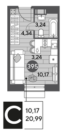 21 м², квартира-студия 4 384 811 ₽ - изображение 23