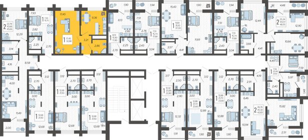 29,8 м², 1-комнатная квартира 15 000 000 ₽ - изображение 43