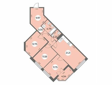 Квартира 81,6 м², 3-комнатная - изображение 1