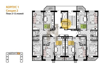 Квартира 35,8 м², 1-комнатная - изображение 2