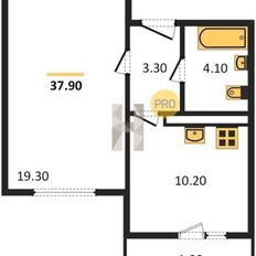 Квартира 37,9 м², 1-комнатная - изображение 1