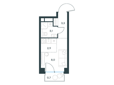 19 м², квартира-студия 11 200 000 ₽ - изображение 95