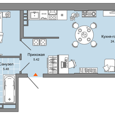 Квартира 56 м², 2-комнатная - изображение 2