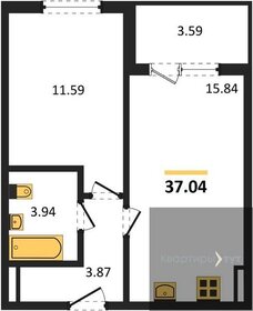 Квартира 37 м², 1-комнатная - изображение 1