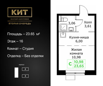 Квартира 23,7 м², студия - изображение 1