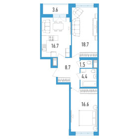 Квартира 68,4 м², 2-комнатная - изображение 1