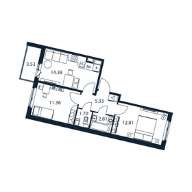 Квартира 50,2 м², 2-комнатная - изображение 1