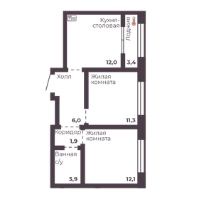 79,3 м², 2-комнатная квартира 6 400 000 ₽ - изображение 58