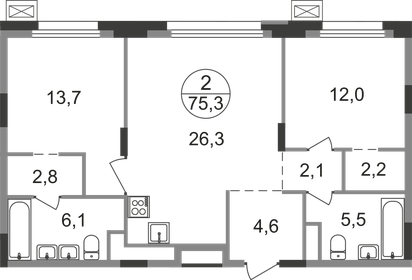76,9 м², 2-комнатная квартира 17 209 536 ₽ - изображение 32