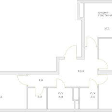 Квартира 81,5 м², 3-комнатная - изображение 2