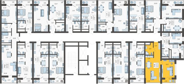 43 м², 2-комнатная квартира 16 366 293 ₽ - изображение 2