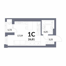 Квартира 26 м², студия - изображение 1