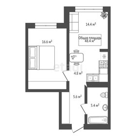 Квартира 48,4 м², 2-комнатная - изображение 1
