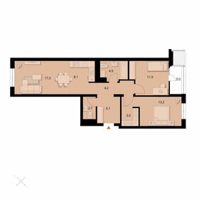 Квартира 74,6 м², 3-комнатная - изображение 1
