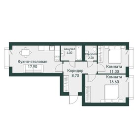 Квартира 63,6 м², 2-комнатная - изображение 1