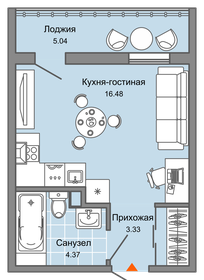 Квартира 27 м², студия - изображение 1