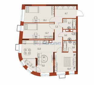 Квартира 85,9 м², 4-комнатная - изображение 1