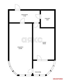 Квартира 54,9 м², 1-комнатная - изображение 1