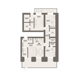 Квартира 108,4 м², студия - изображение 1